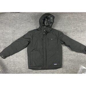 Patagonia Jacket Men Medium Wanaka Down Black H2NO Waterproof Hiking Hooded